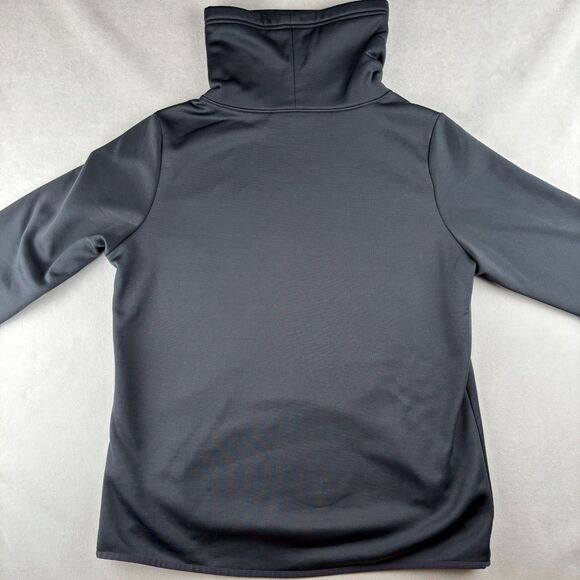 Under Armour Sweatshirt Women L Black ColdGear Funnel Neck Fleece Pullover Train - Picture 3 of 12